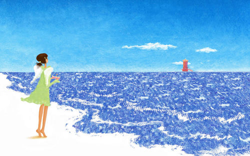 海石竹花的山丘
