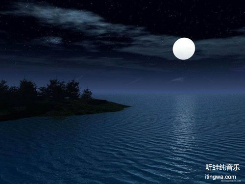 寒夜の半月