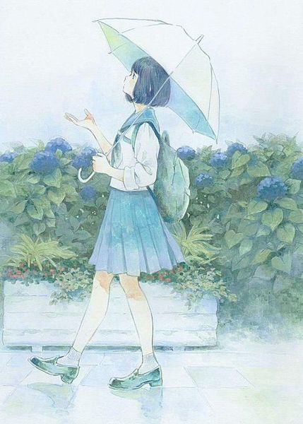 walking in the rain  
