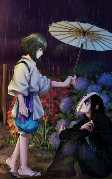 雨中，最好的朋友为我撑起一把伞 